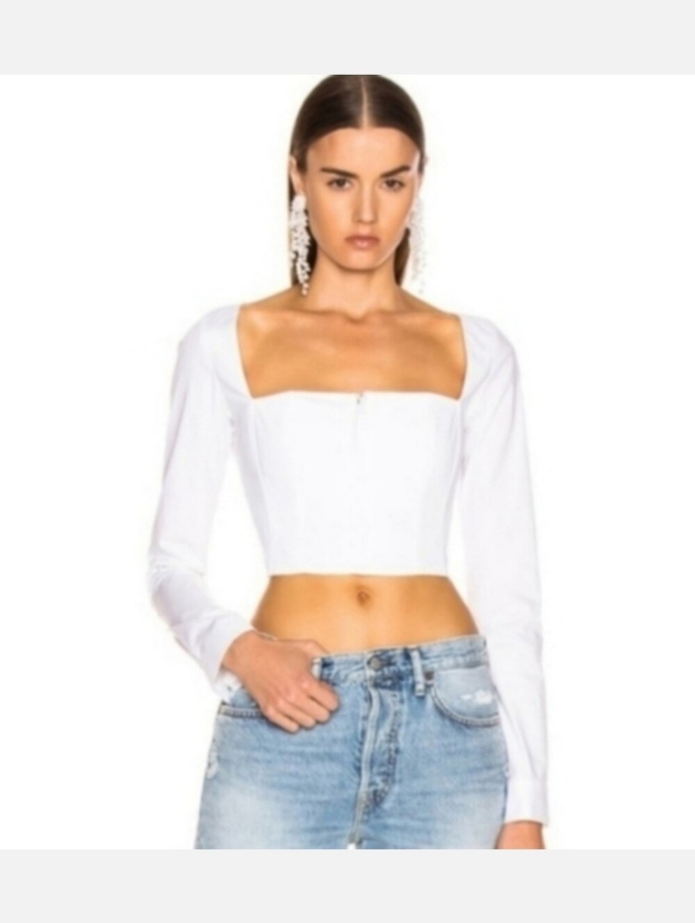 NWT FLEUR DU MAL SQUARE NECK BLOUSE TOP